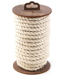 Хлопковая верёвка для шибари на катушке белая 10 м