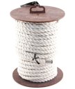 Хлопковая верёвка для шибари на катушке белая 20 м