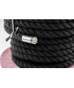 Хлопковая верёвка для шибари на катушке чёрная 20 м