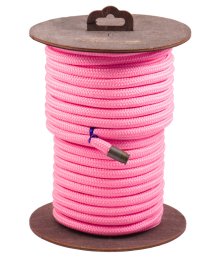 Нейлоновая верёвка для шибари на катушке розовая 20 м 