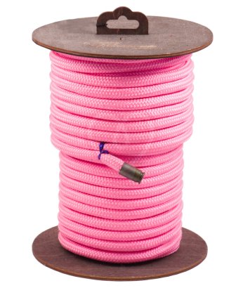 Нейлоновая верёвка для шибари на катушке розовая 20 м 