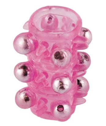 Насадка Toyfa с шариками 5 см розовая