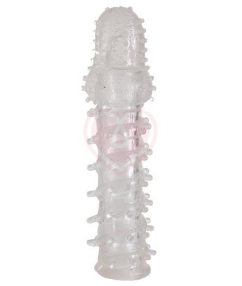 Насадка на пенис с дополнительной стимуляцией ToyFa 13 см прозрачная