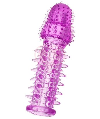 Насадка Toyfa гелевая с рядами усиков фиолетовая