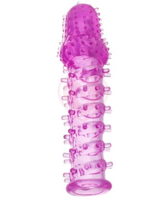 Насадка на пенис с дополнительной стимуляцией ToyFa 13 см фиолетовая