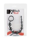Анальная цепочка Toyfa Black&Red 30 см чёрная
