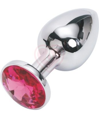 Подарочная малая анальная пробка Jewelry Butt Plug Silver Ruby серебряная с рубином