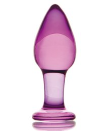 Стеклянная анальная пробка Sexus Glass Lilac фиолетовая