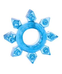 Кольцо эрекционное Toyfa Love Ring снежинка синее