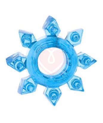 Кольцо эрекционное Toyfa Love Ring снежинка синее