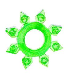 Кольцо эрекционное Toyfa Love Ring снежинка зеленое