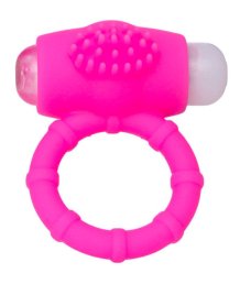 Кольцо эрекционное с вибрацией ToyFa A-Toys розовое