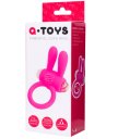 Виброкольцо с клиторальным стимулятором ToyFa A-Toys розовое