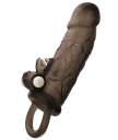 Вибронасадка на пенис с клиторальной стимуляцией ToyFa Xlover 14 см чёрная