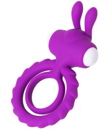 Эрекционное виброкольцо JOS Good Bunny фиолетовое