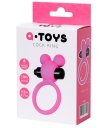 Эрекционное кольцо с вибропулей ToyFa A-Toys розовое