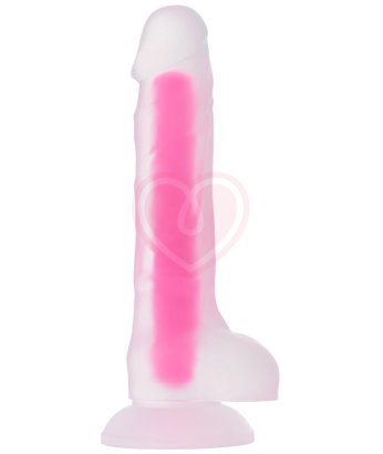 Светящийся в темноте розовым фаллоимитатор Beyond Tony Glow 14,5 см