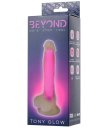 Светящийся в темноте розовым фаллоимитатор Beyond Tony Glow 14,5 см
