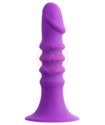 Фаллоимитатор с рёбрышками A-Toys Drilly фиолетовый