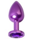 Анальная пробка с кристаллом ToyFa Metal фиолетовая