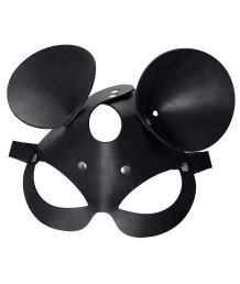Открытая маска с ушами мышки Pecado BDSM черная