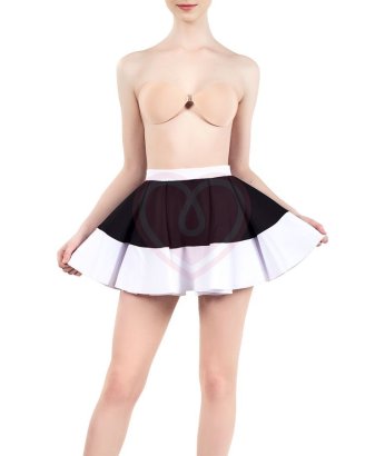 Нижняя часть костюма горничной пышная юбка Pecado BDSM черный с белым