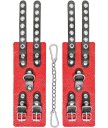 Мягкие наручники с люверсами Pecado BDSM красно-черные