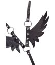 Кожаная портупея с крыльями Pecado BDSM черная