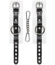 Мягкие наручники с люверсами Pecado BDSM белые с черным