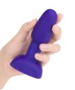Анальная вибропробка с ротацией b-Vibe Rimming Petite фиолетовая