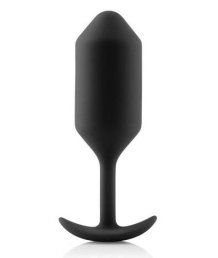 Утяжелённая анальная пробка для ношения b-Vibe Snug Plug 3 средняя чёрная