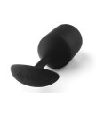 Утяжелённая анальная пробка для ношения b-Vibe Snug Plug 4 большая чёрная