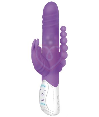 Вибратор хай-тёк для двойного проникновения Rabbit фиолетовый