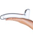 Стеклянный фаллоимитатор с мошонкой Glas Curved G-Spot