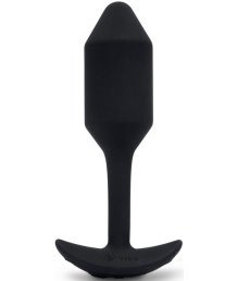 Утяжелённая анальная вибропробка b-Vibe Vibrating Snug Plug 2 малая чёрная