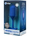 Утяжелённая анальная вибропробка b-Vibe Vibrating Snug Plug 4 большая синяя