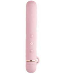 Силиконовый мини-вибратор с насадкой Le Wand Baton розовый