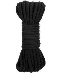 Хлопковая верёвка для связывания Lux Fetish 10 м чёрная