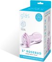 Стеклянная анальная пробка Glas Rosebud с розочкой