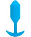 Утяжелённая вибропробка b-Vibe Vibrating Snug Plug 3 средняя голубая