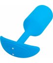 Утяжелённая вибропробка b-Vibe Vibrating Snug Plug 3 средняя голубая