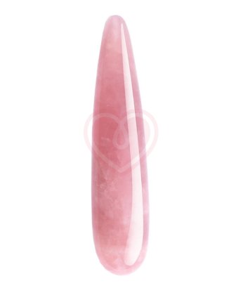 Фаллоимитатор из натурального камня Le Wand Crystal Wand розовый кварц