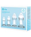 Набор прозрачных стеклянных анальных пробок b-Vibe Anal Dilators Set