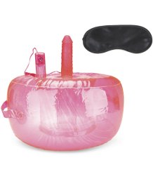 Надувная подушка с реалистичным вибратором Lux Fetish розовая