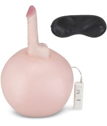 Надувной мяч с реалистичным вибратором Lux Fetish розовый