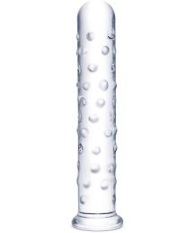 Стеклянный фаллоимитатор с пупырышками Glas Extra Large