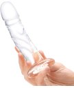 Реалистичный стеклянный фаллоимитатор Glas Curved Realistic прозрачный