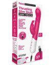 Вибратор-кролик с пульсирующей головкой Slim Shaft Thrusting G-Spot Rabbit розовый