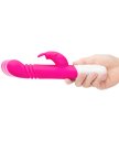 Вибратор-кролик с пульсирующей головкой Slim Shaft Thrusting G-Spot Rabbit розовый