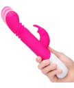 Вибратор-кролик с пульсирующей головкой Slim Shaft Thrusting G-Spot Rabbit розовый